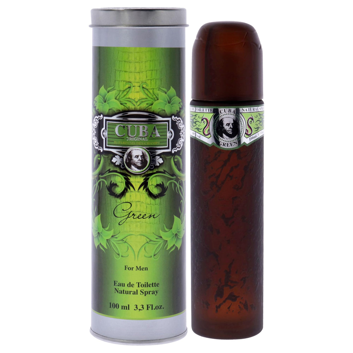 Cuba Green Eau De Toilette Spray For Men, 3.3 Fl Oz - Fresh & Invigorating Fragrance