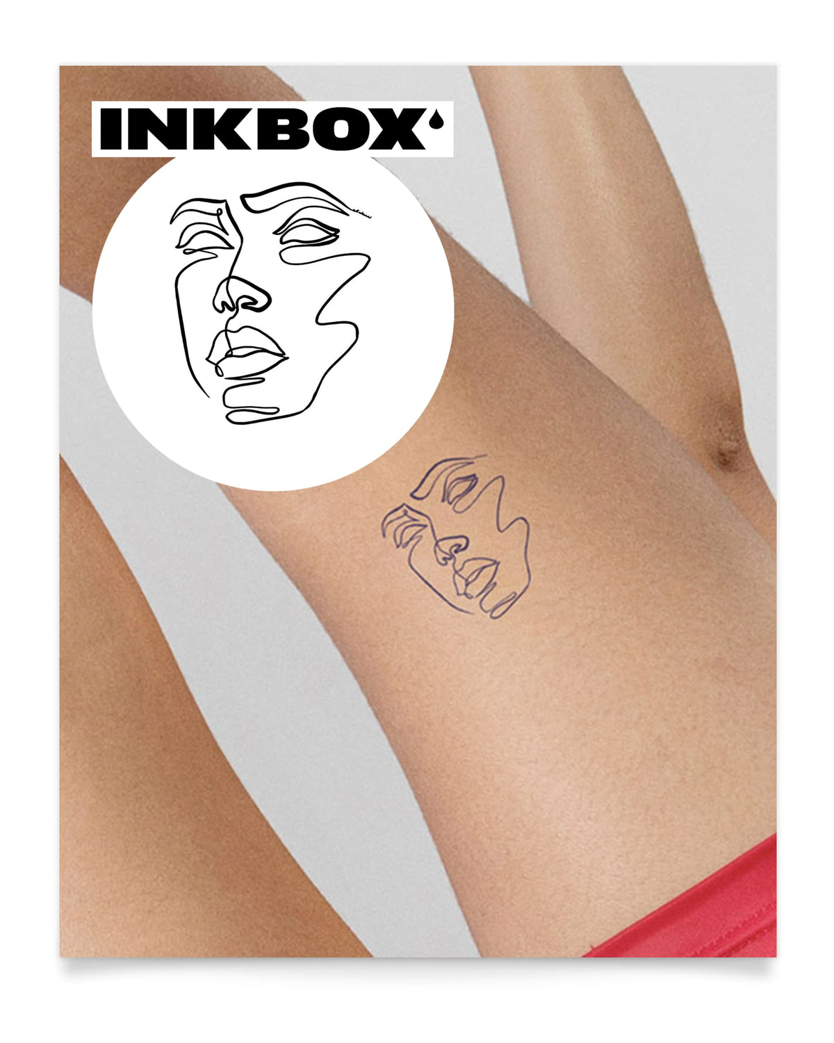 Inkbox Masquerade Temporary Tattoo - Easy, Water-Resistant, Lasts 1-2 Weeks, 3X3 In