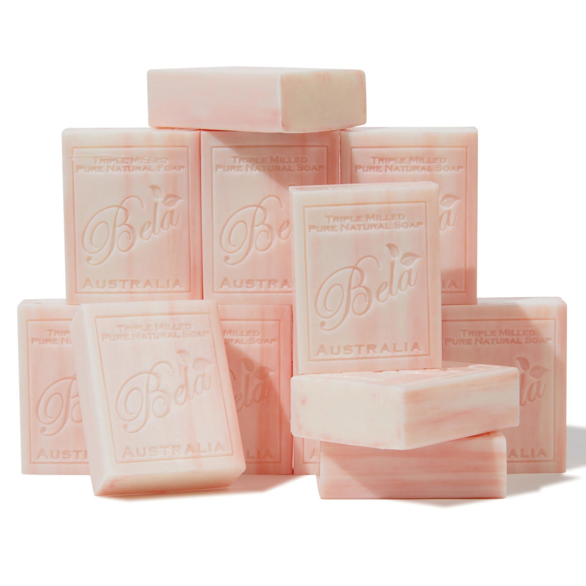 Bela Pure Natural Soaps - Romantic Gardenia Triple-French Milled Soap Bars, 12 Pack, 93G Each