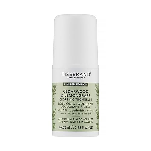 Tisserand Cedarwood & Lemongrass Roll-On Deodorant For Unisex - 2.53 Oz