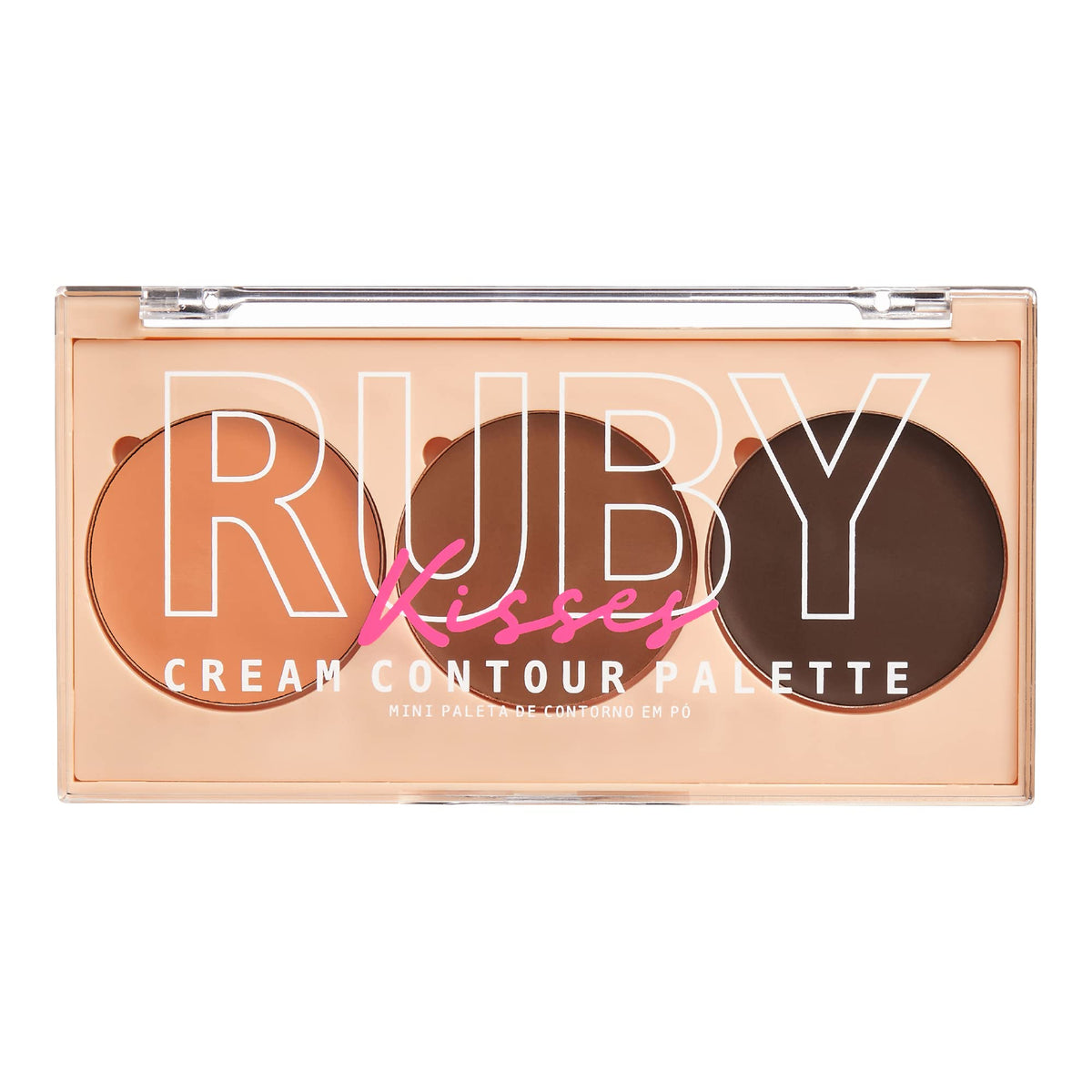 Ruby Kisses 3-In-1 Contour Palette - Long-Lasting Cream For Oily & Dry Skin (Tan To Dark)