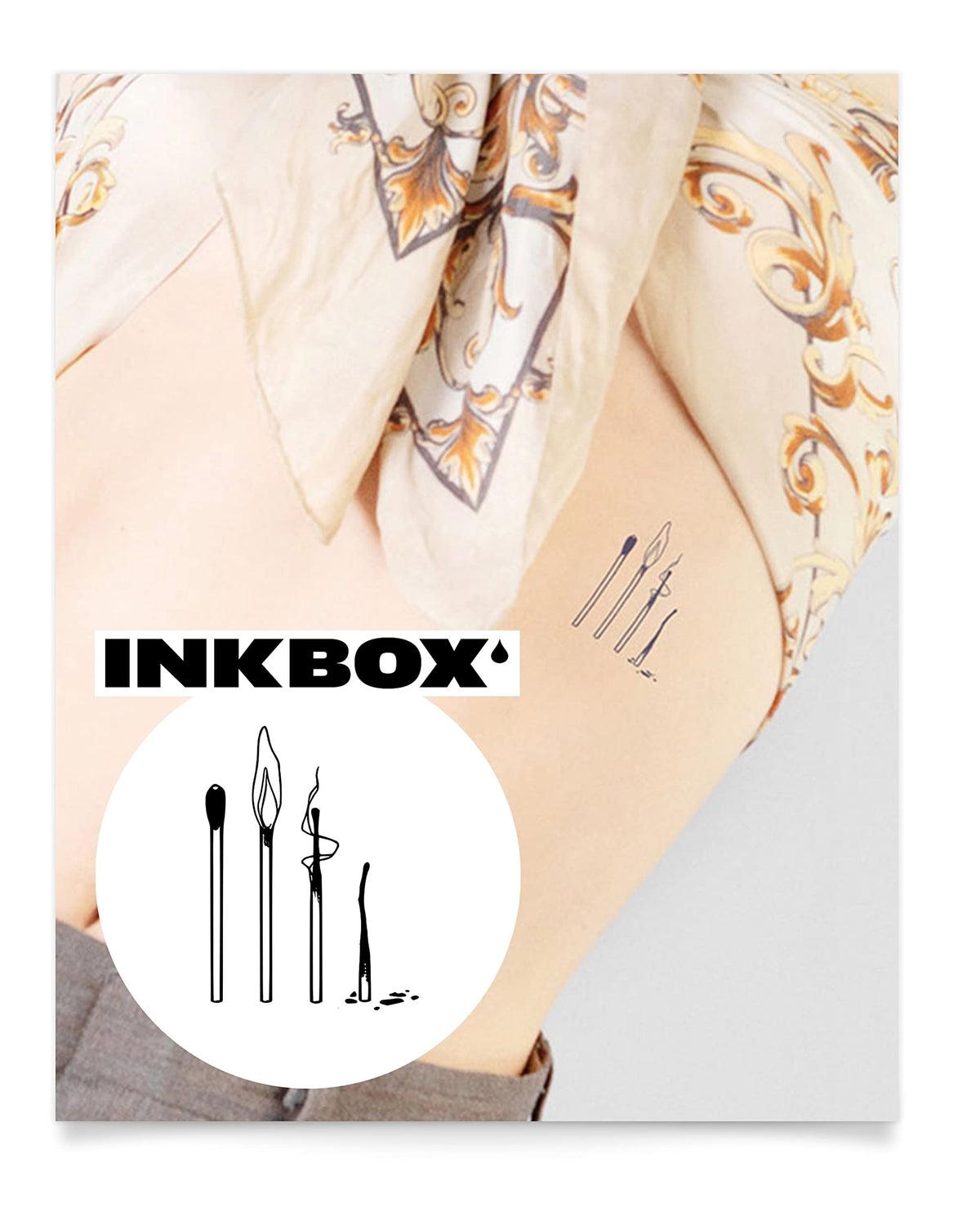 Inkbox Semi-Permanent Temporary Tattoo - Water-Resistant, Easy Apply, Dwindle, 3X3 In, Lasts