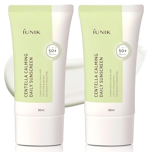 Iunik Centella Calming Sunscreen Spf 50+ Pa++++ - Matte, No White Cast, Vegan, Pack Of 2