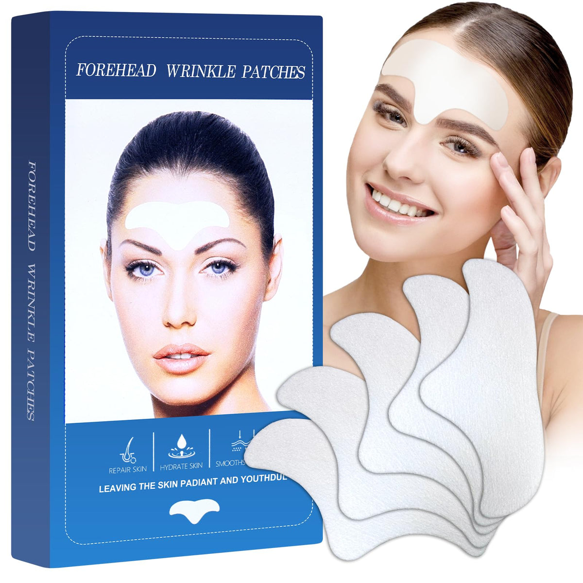 Zravideed Forehead Wrinkle Patches - 12 Anti-Wrinkle Facial Patches With Aloe & Collagen