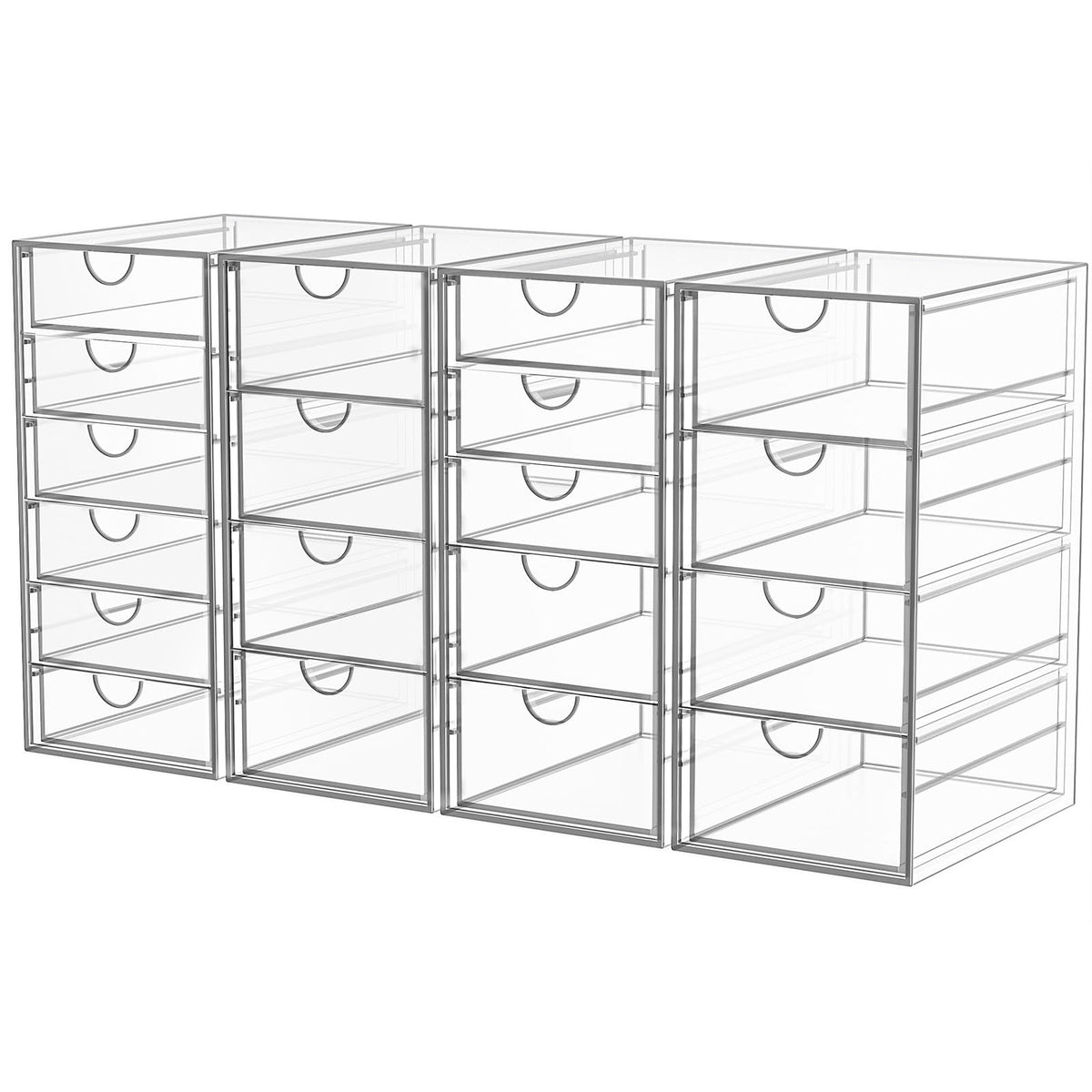 Yfxcvsl Acrylic Makeup Organizer, 19 Drawers For Cosmetics & Beauty Supplies, Clear Storage