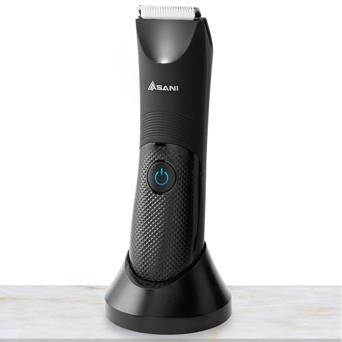 Asani Men'S Body Hair Trimmer - Rechargeable, Waterproof, Ceramic Blade, Led Light, Wet/Dry Use