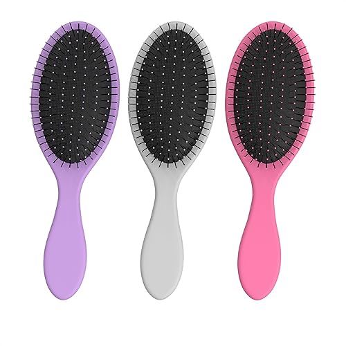 DIMROM 3Pcs Wet Detangling Hair Brush Set for Curly Hair - Plastic Hair Detangler