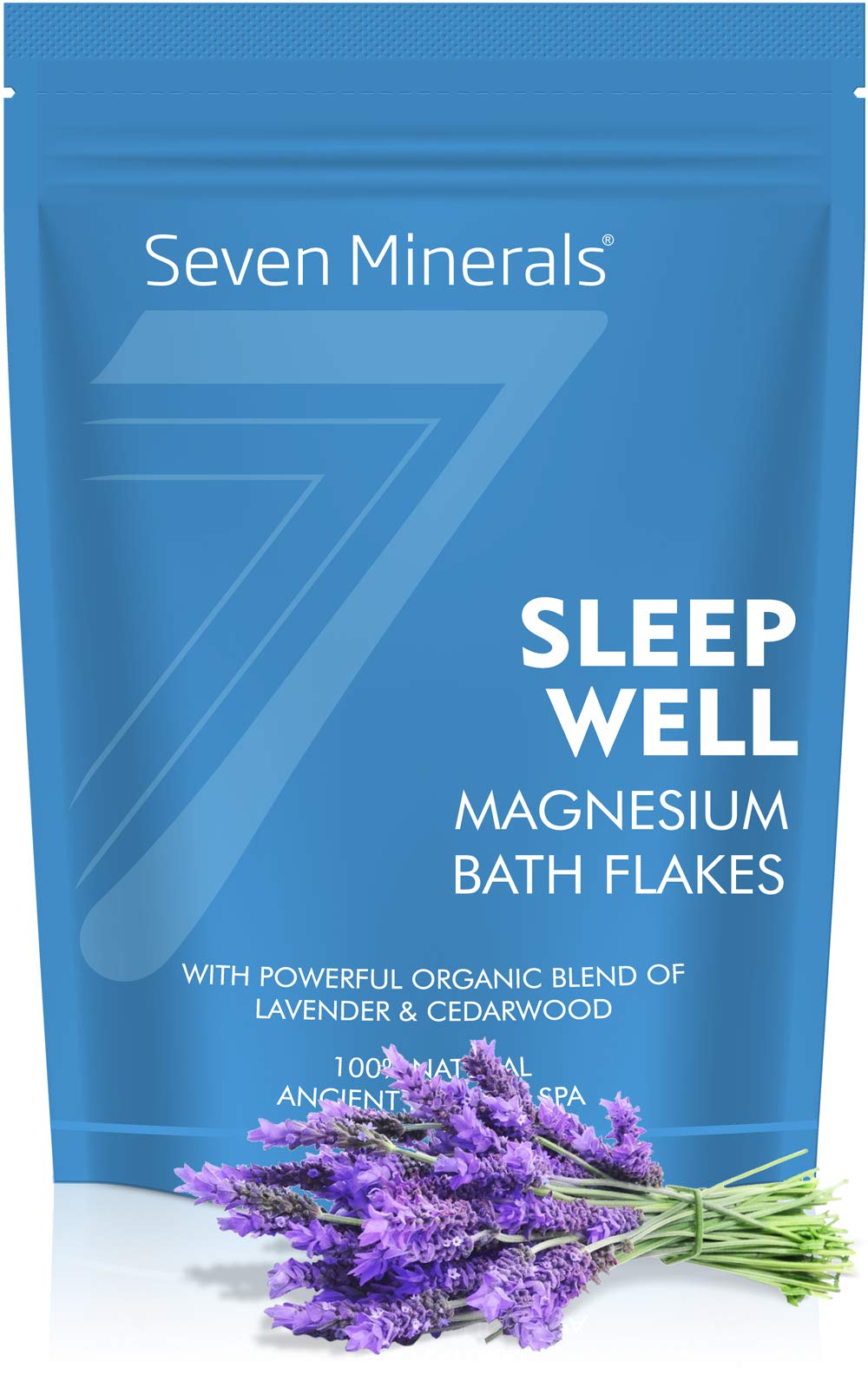 Sleepwell Magnesium Chloride Flakes 3Lb - Natural Bath Soak With Cedarwood & Lavender