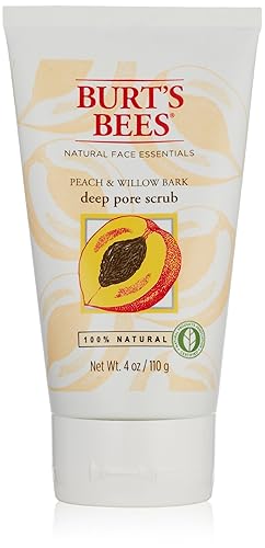 Burt's Bees Peach & Willowbark Deep Pore Scrub, 4 oz (Pack of 2) - Exfoliating