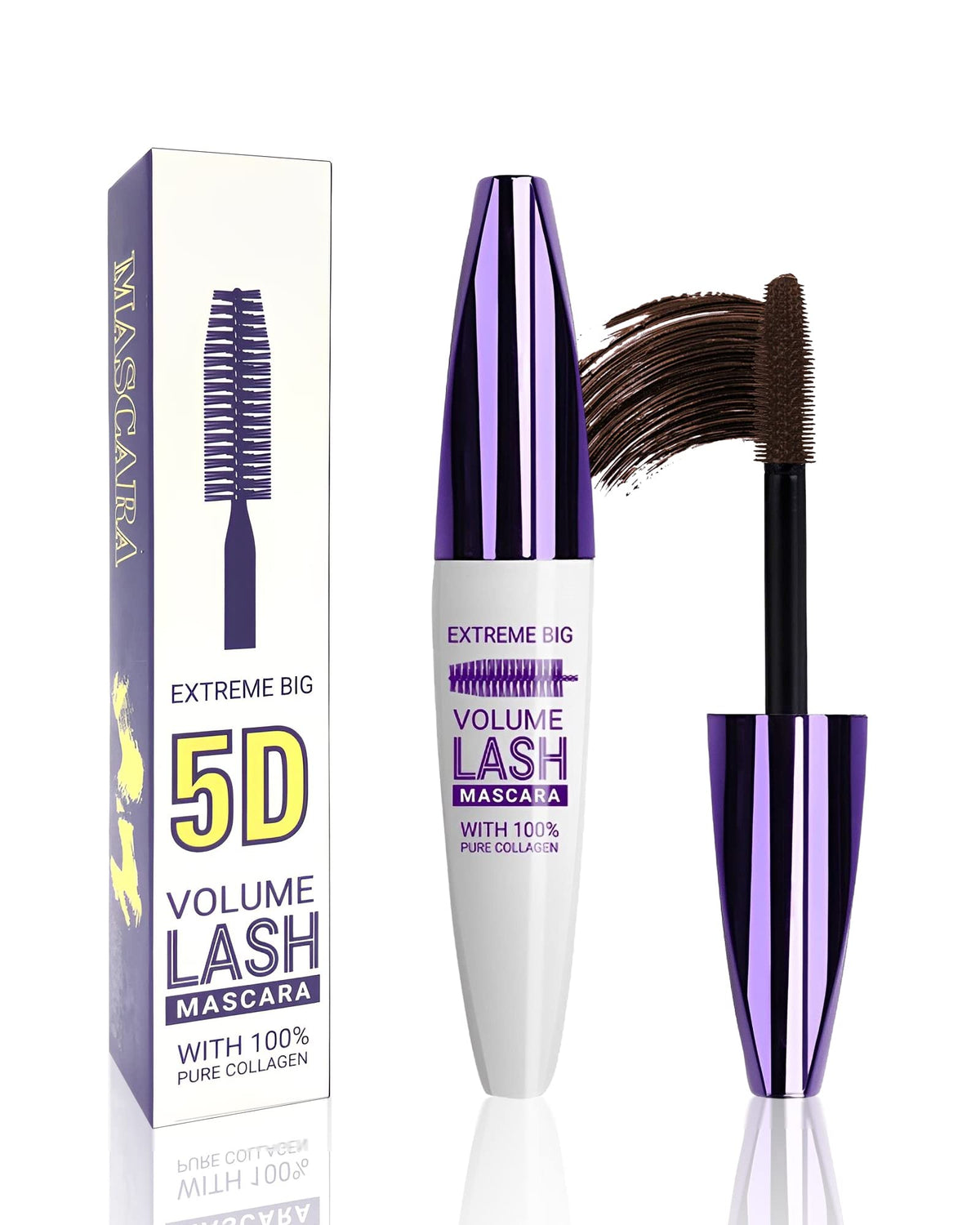 Lysdefeu 5D Brown Waterproof Mascara - Volume, Length & Curl For Stunning Eyelashes