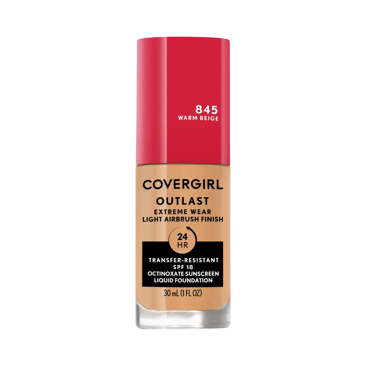 Covergirl Outlast Extreme Wear 3-In-1 Foundation, Spf 18, Warm Beige, 1 Fl Oz