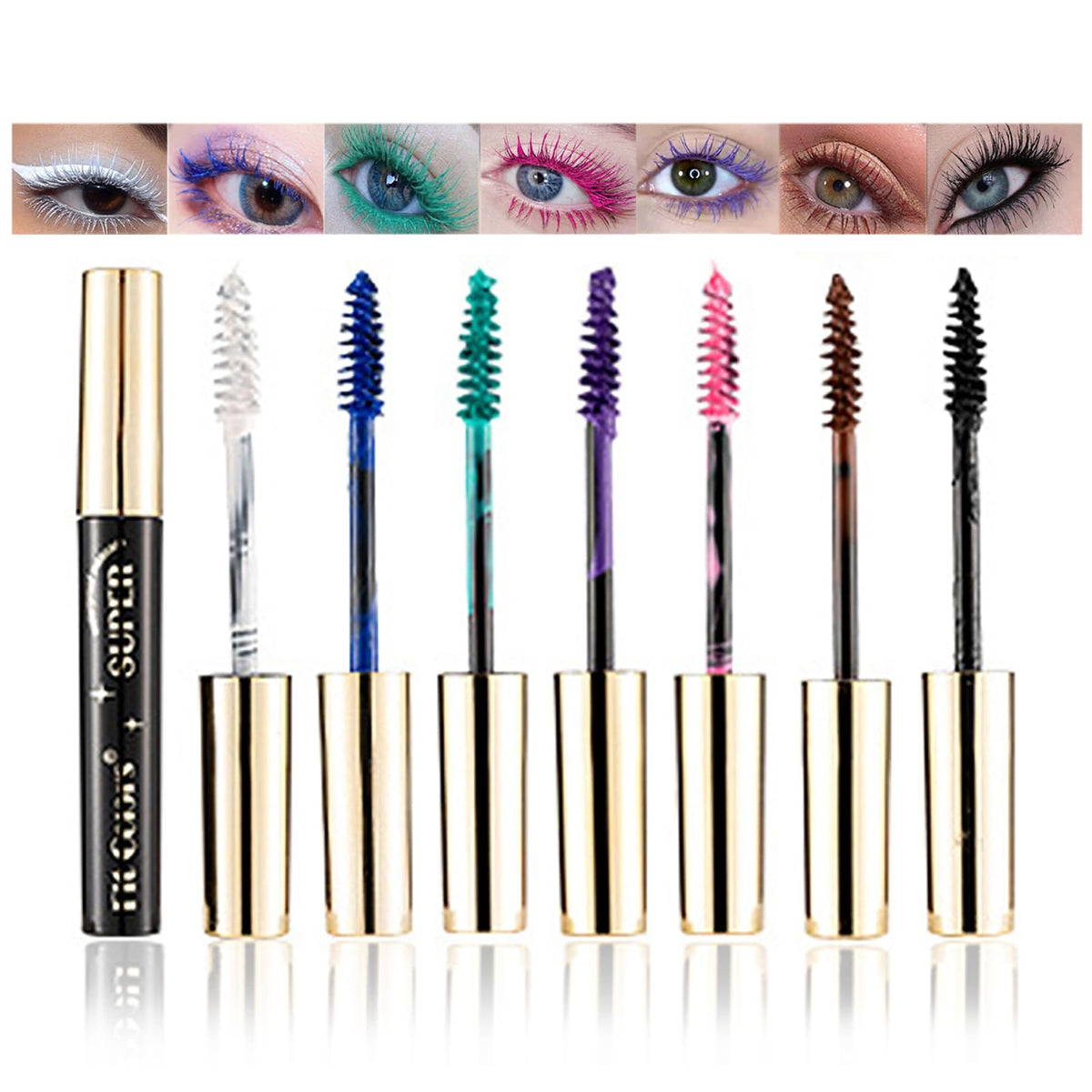 Joyeee 7-Color Waterproof Mascara Set - Longlasting, Smudgeproof, Vegan Eye Makeup