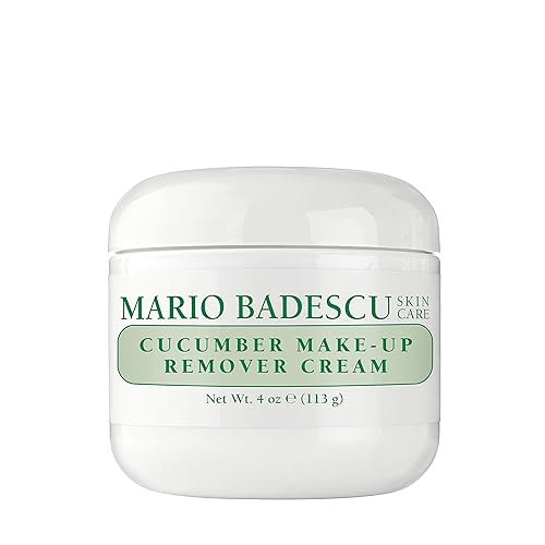 Mario Badescu Cucumber Makeup Remover Cream - 4 Oz Non-Greasy, Ideal For Dry/Sensitive Skin