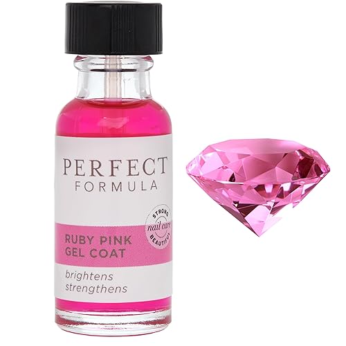 Perfect Formula Ruby Pink Gel Coat - Nail Strengthener & Keratin Treatment, 0.6 Fl Oz