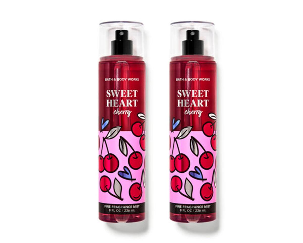 Bbw Sweetheart Cherry Fine Fragrance Mist 8 Oz - Pack Of 2 By Myt