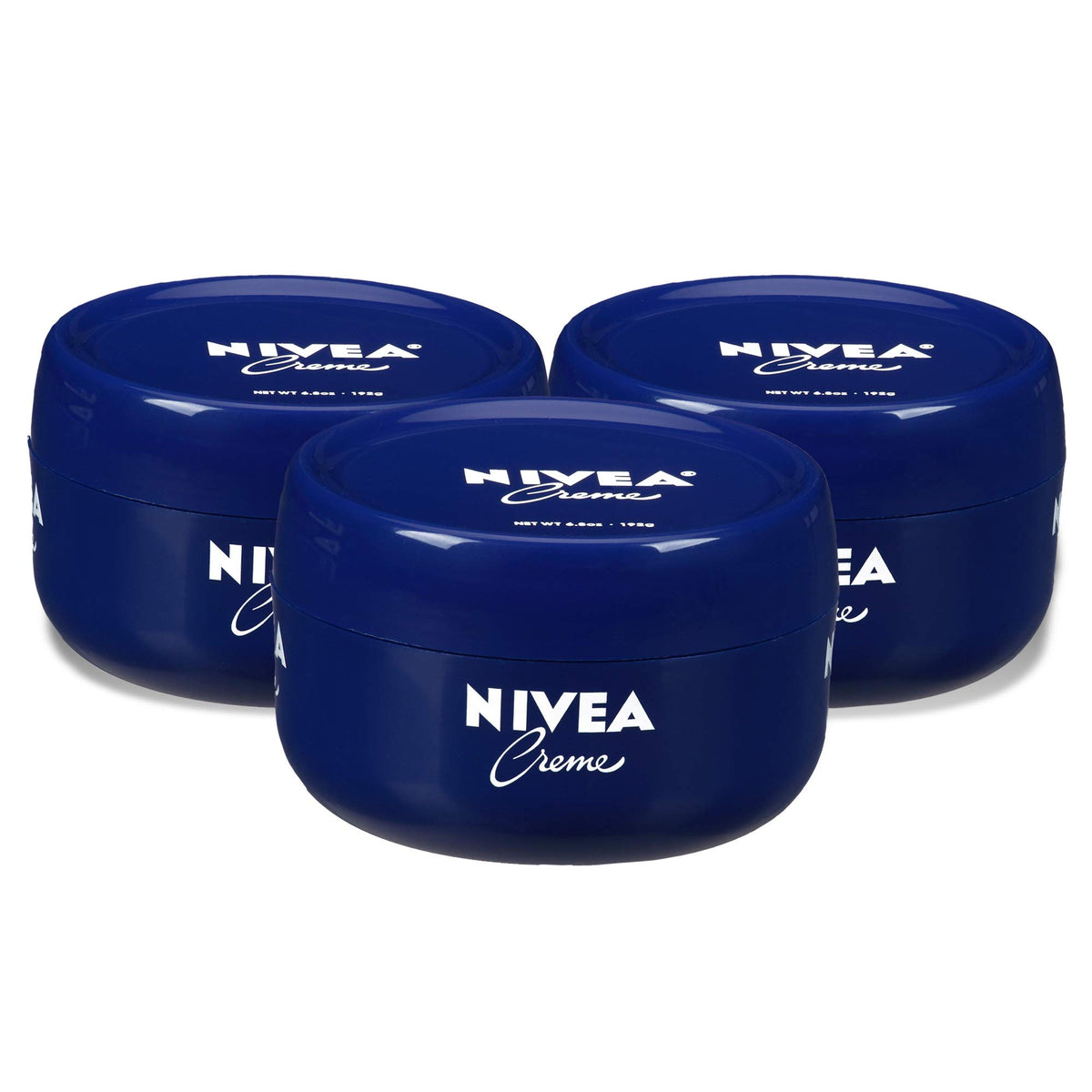 Nivea Creme Moisturizing Cream For Body, Face & Hands, 6.8 Oz Jar, Pack Of 3, All