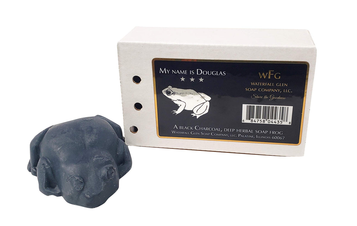 Wfg Waterfall Glen Vegan Herbal Charcoal Bath Frog Soap With Shea Butter, 3.5Oz