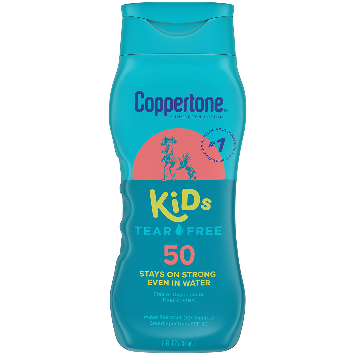 Coppertone Kids Sunscreen Lotion Spf 50, Water Resistant, Tear Free, 8 Fl Oz