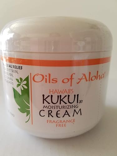 Oils Of Aloha Kukui Moisturizing Cream, 4 Oz, Fragrance-Free Hydrating Lotion