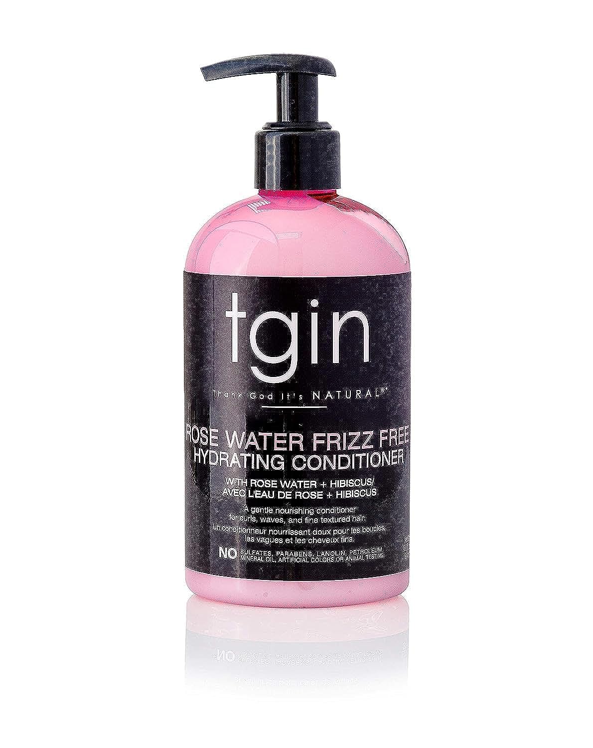 Tgin Rose Water Frizz-Free Conditioner For Curls & Waves - Low Porosity Hair, 13Oz