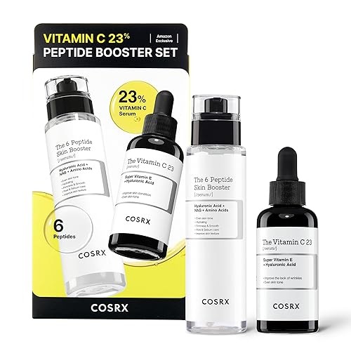 Cosrx Vitamin C 23% Peptide Booster Set - Korean Skin Care Gift For Women, Serum & Skincare