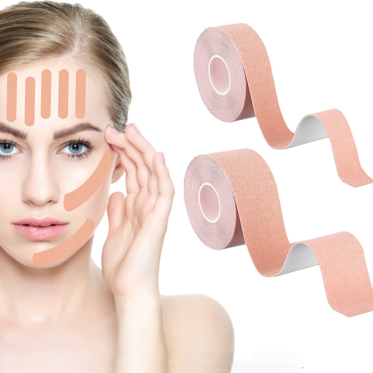 Jolbndcv Face Tape - 2 Rolls Myofascial Lift Tape For Anti-Wrinkle & Skin Tightening