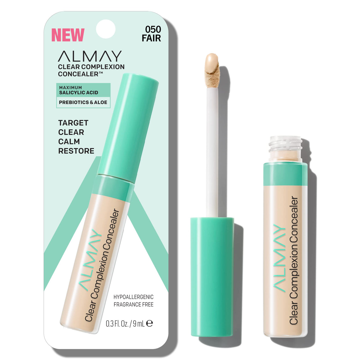 Almay Clear Complexion Acne Concealer With Salicylic Acid, 050 Fair, 0.3 Fl Oz - Hypoallergenic