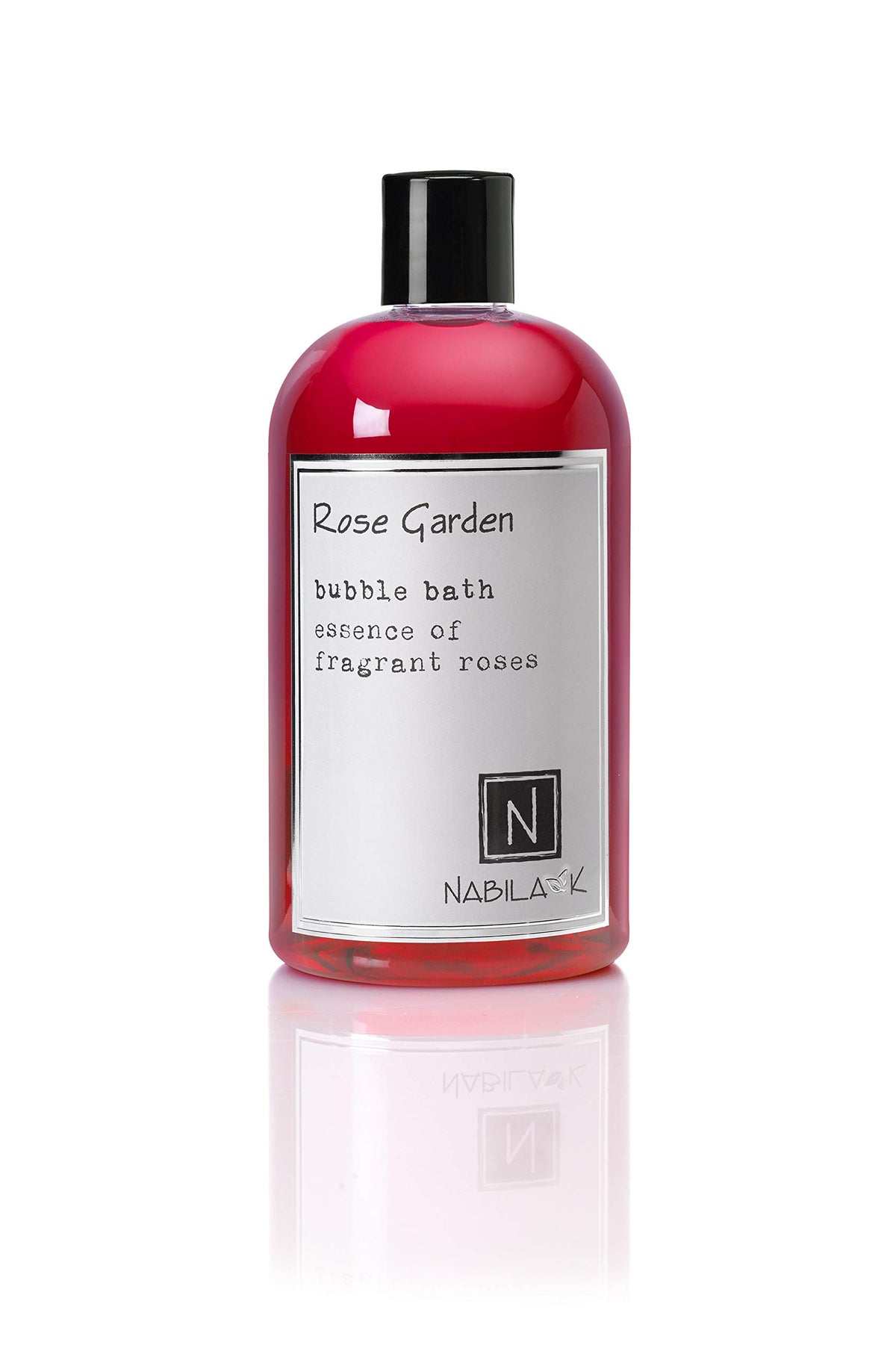 Nabila K Rose Garden Bubble Bath - Essential Oils, Gentle & Moisturizing For Sensitive Skin, 16 Oz