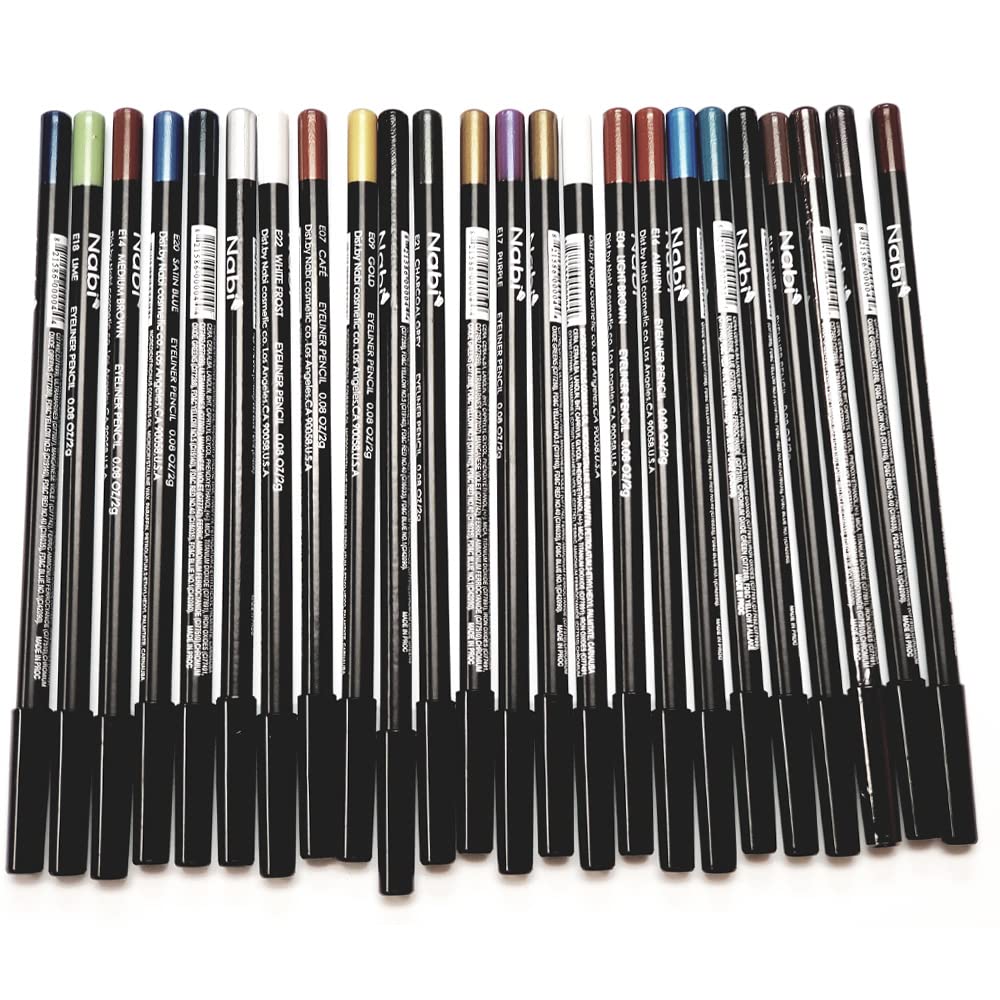 Nabi 24 pcs Eyeliner and Eyebrow Pencils - Perfect for Bold Looks and Precise Application