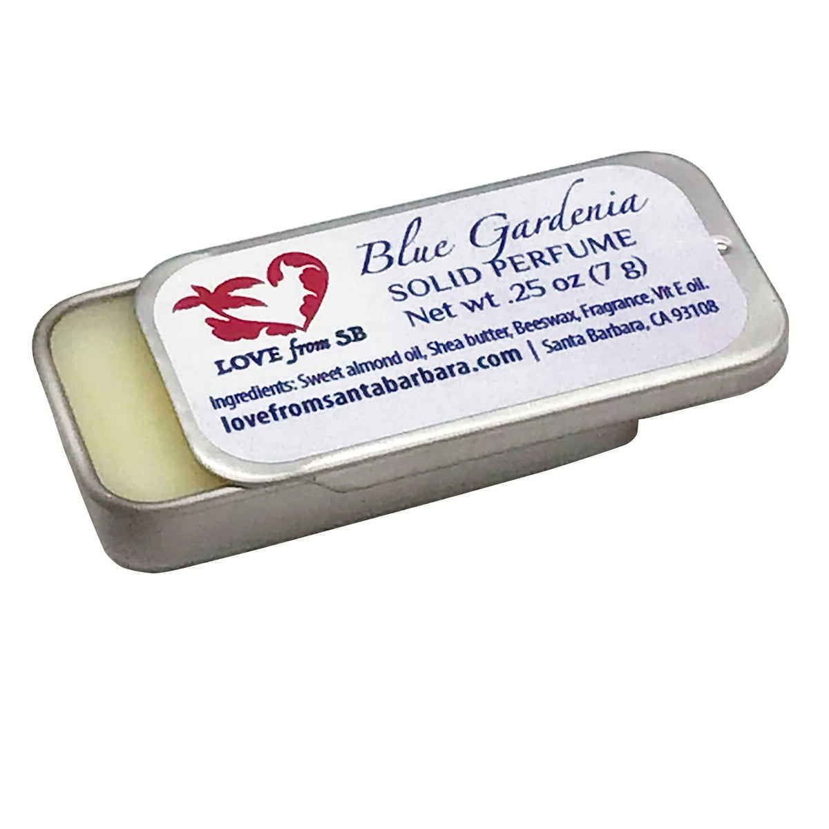 Love From Santa Barbara Compact Gardenia Solid Perfume | Travel Size Artisan Spa Gift For Her