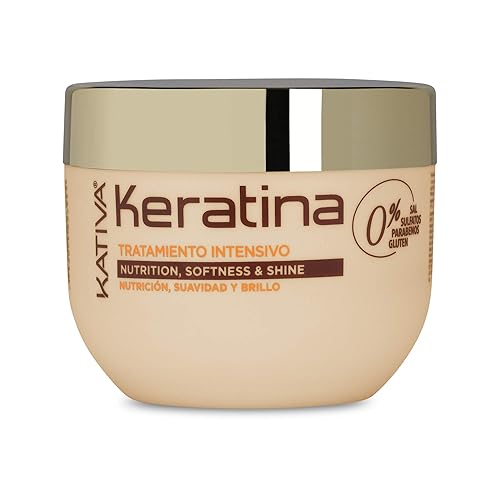 Kativa Keratin Intensive Treatment 8.45 Fl Oz - Strengthens Damaged Hair, Sulfate-Free, Shiny Nour