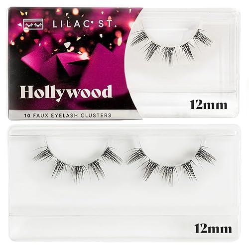 Lilac St. 12Mm Hollywood Glam Faux Eyelash Clusters - Wispy, Lightweight, Vegan, 10 Lashes