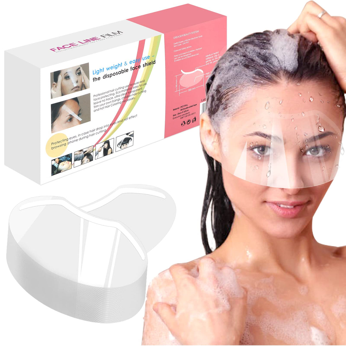 Ebanku 300 Pcs Disposable Plastic Shower Face Eye Shields For Microblading & Aftercare