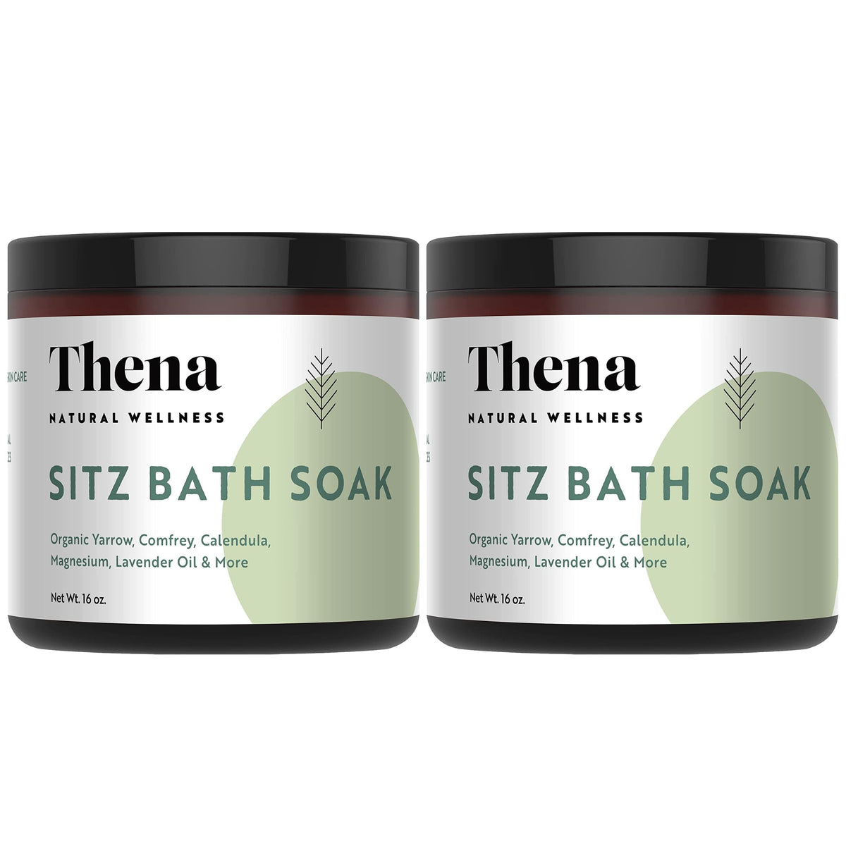 Thena Organic Sitz Bath Soak 2 Pack | Natural Postpartum Care With Epsom & Lavender Oil