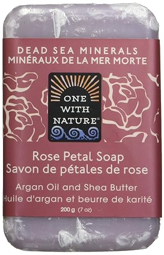 One 'N Only Rose Petal Dead Sea Mineral Soap, 7 Oz Bars, Pack Of 6 - Natural Cleansing