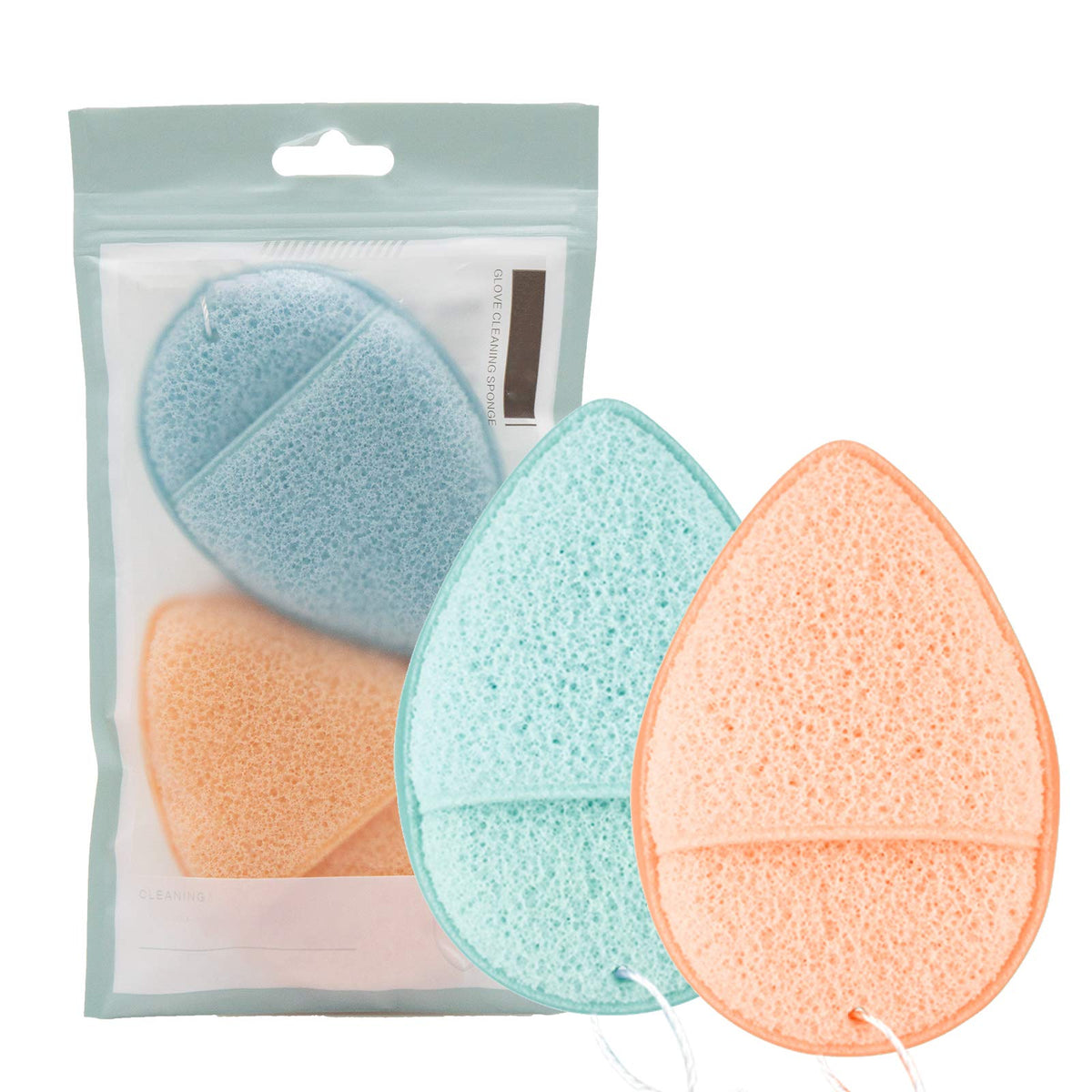 Dageda Konjac Facial Sponge 2 Pcs - Deep Cleansing, Exfoliating, Reusable, All Skin Types