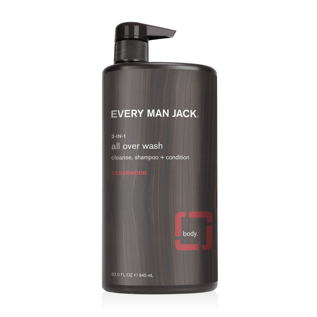 Every Man Jack Cedarwood All Over Wash - 32 Fl Oz, Brown, Men'S Body Wash