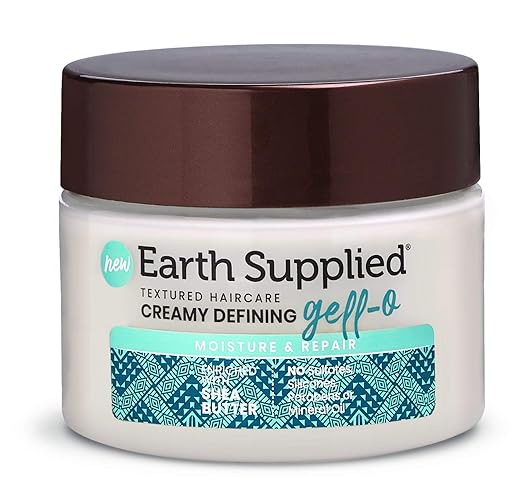 Earth Supplied Creamy Defining Gell-O With Shea Butter, 12 Ounce - Hair Styling Gel