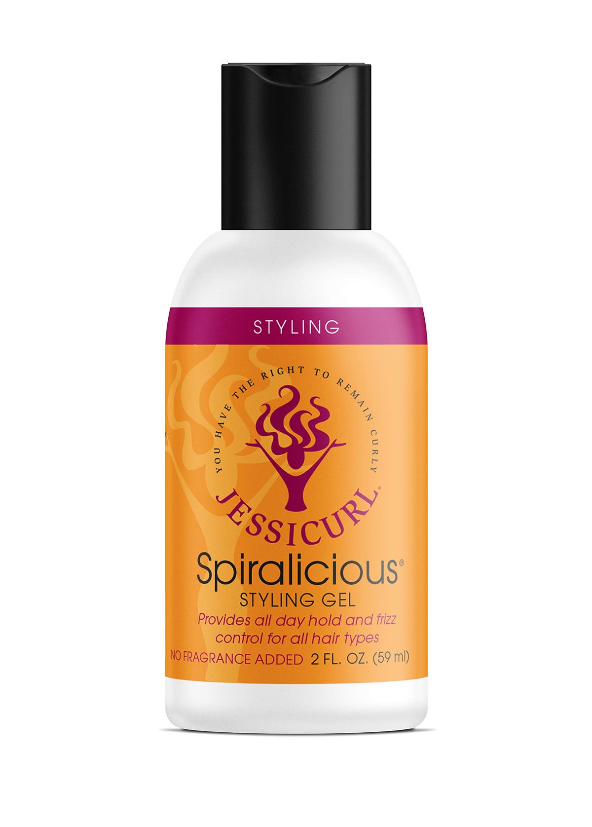 Jessicurl Spiralicious Gel - No Fragrance, 2 Fl Oz - Curl Defining Hair Gel for Frizz Control