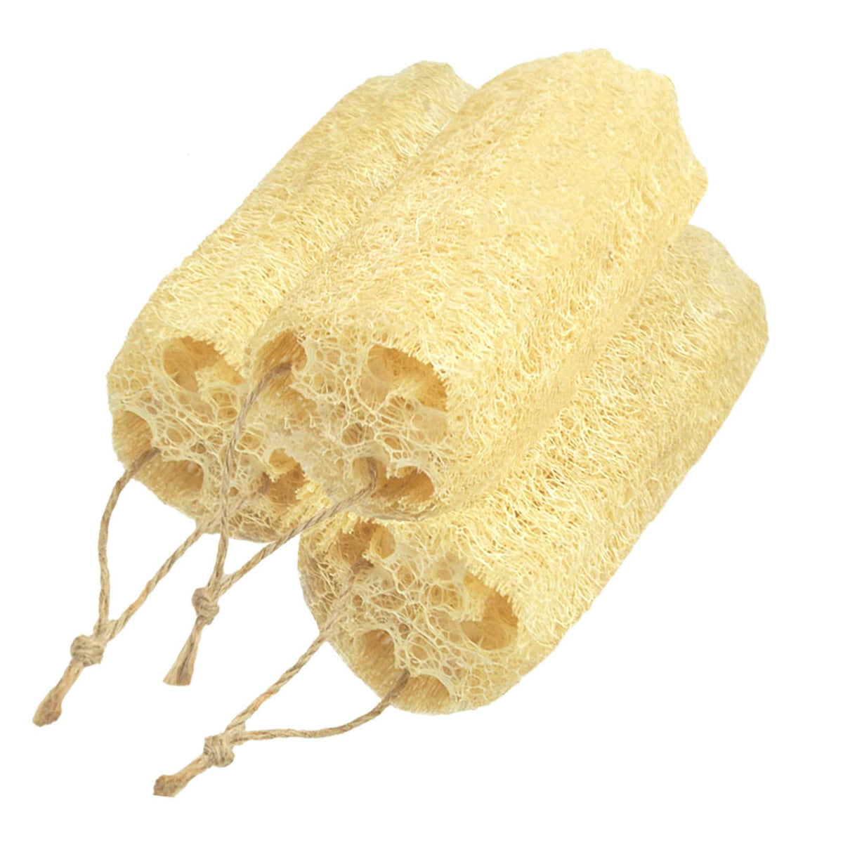 Yjlphh 5&quot; Natural Loofah Sponge Scrubber - Exfoliating Body Scrub Pack Of 3 For Spa &