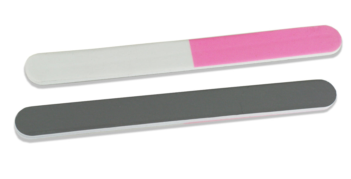 Denco 3 Step Nail Buffer - Pink/White/Gray, Perfect for Smooth and Shiny Nails