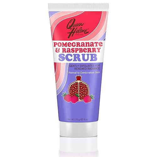 Queen Helene Pomegranate & Raspberry Facial Scrub - 6 Ounce Exfoliating Cleanser