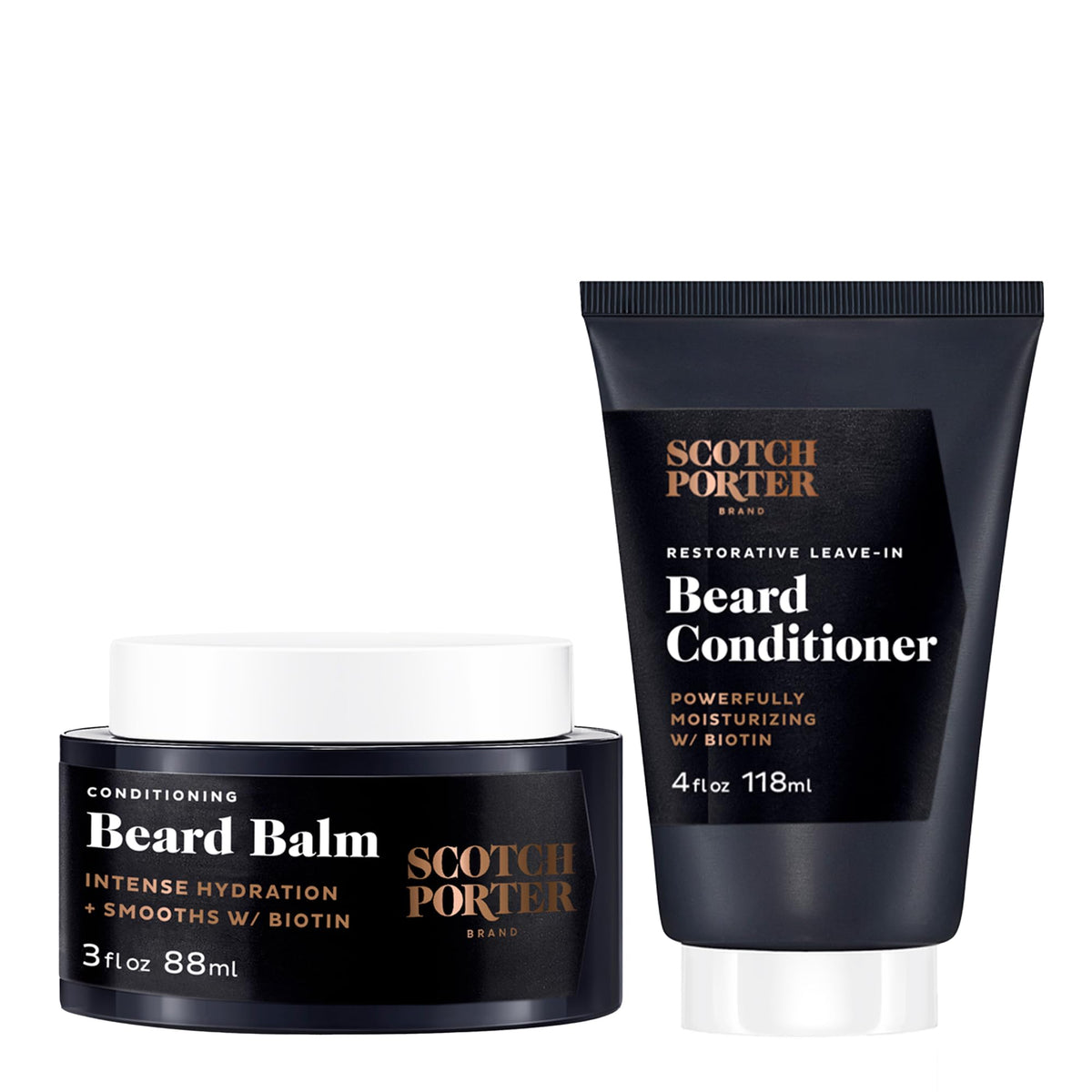 Scotch Porter Conditioning Beard Balm & Leave-In Conditioner, 3.5Oz, Original Scent, 2-Pack