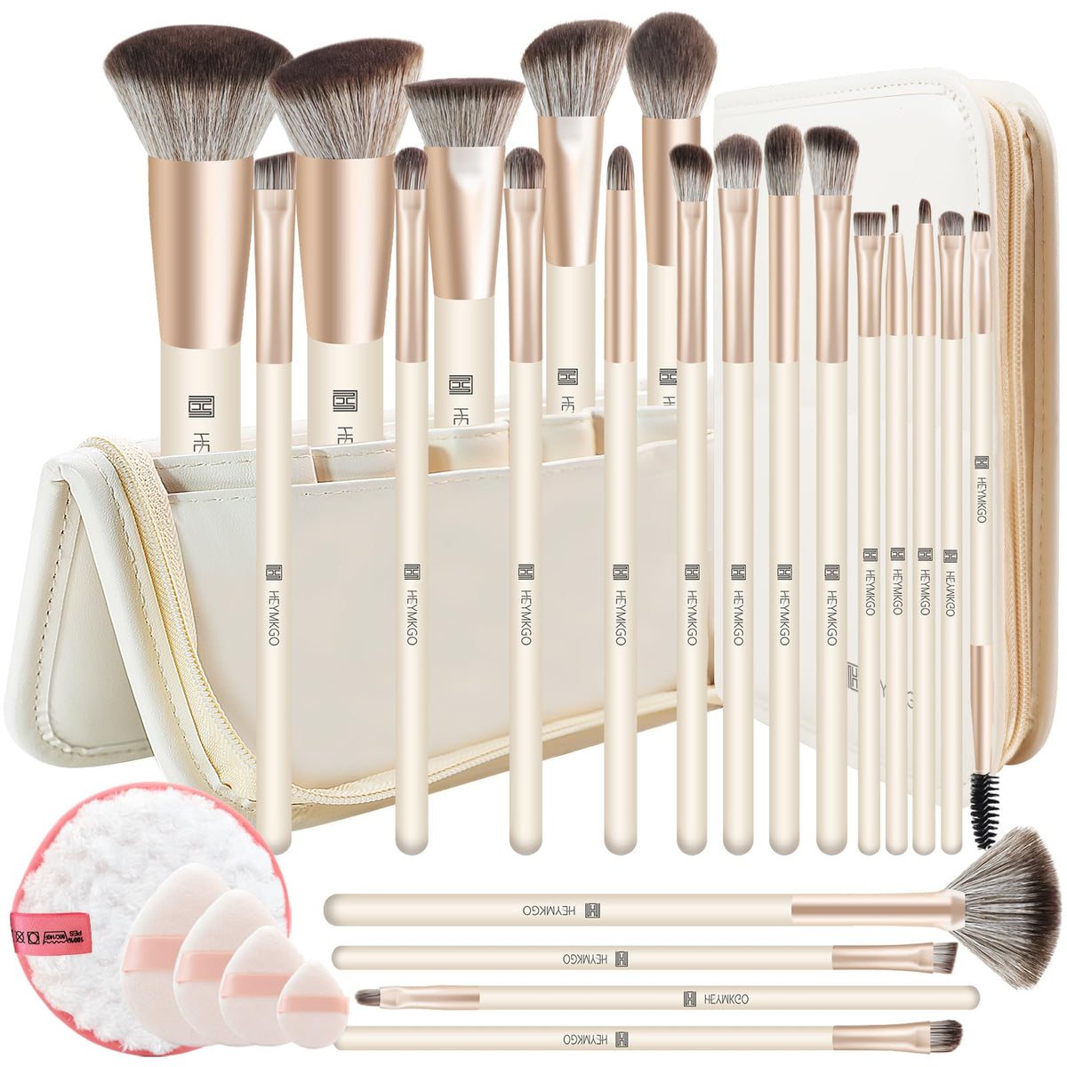 Heymkgo 22Pcs Makeup Brush Set - Professional Synthetic Brushes For Foundation, Eyeshadow & More