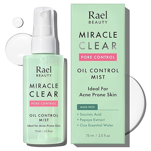 Rael Miracle Clear Hydrating Face Mist, Pore Control Spray For Acne Prone Skin, 2.5 Oz