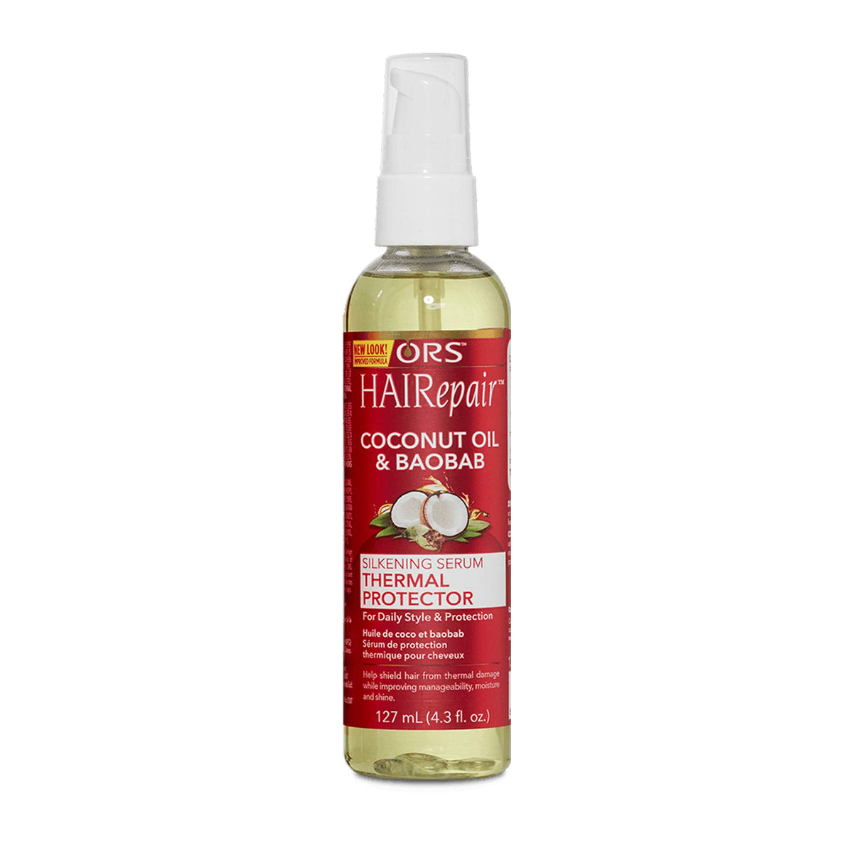 ORS HAIRepair Coconut Oil & Baobab Serum - 4.3 Fl Oz Thermal Protector for Silky Hair