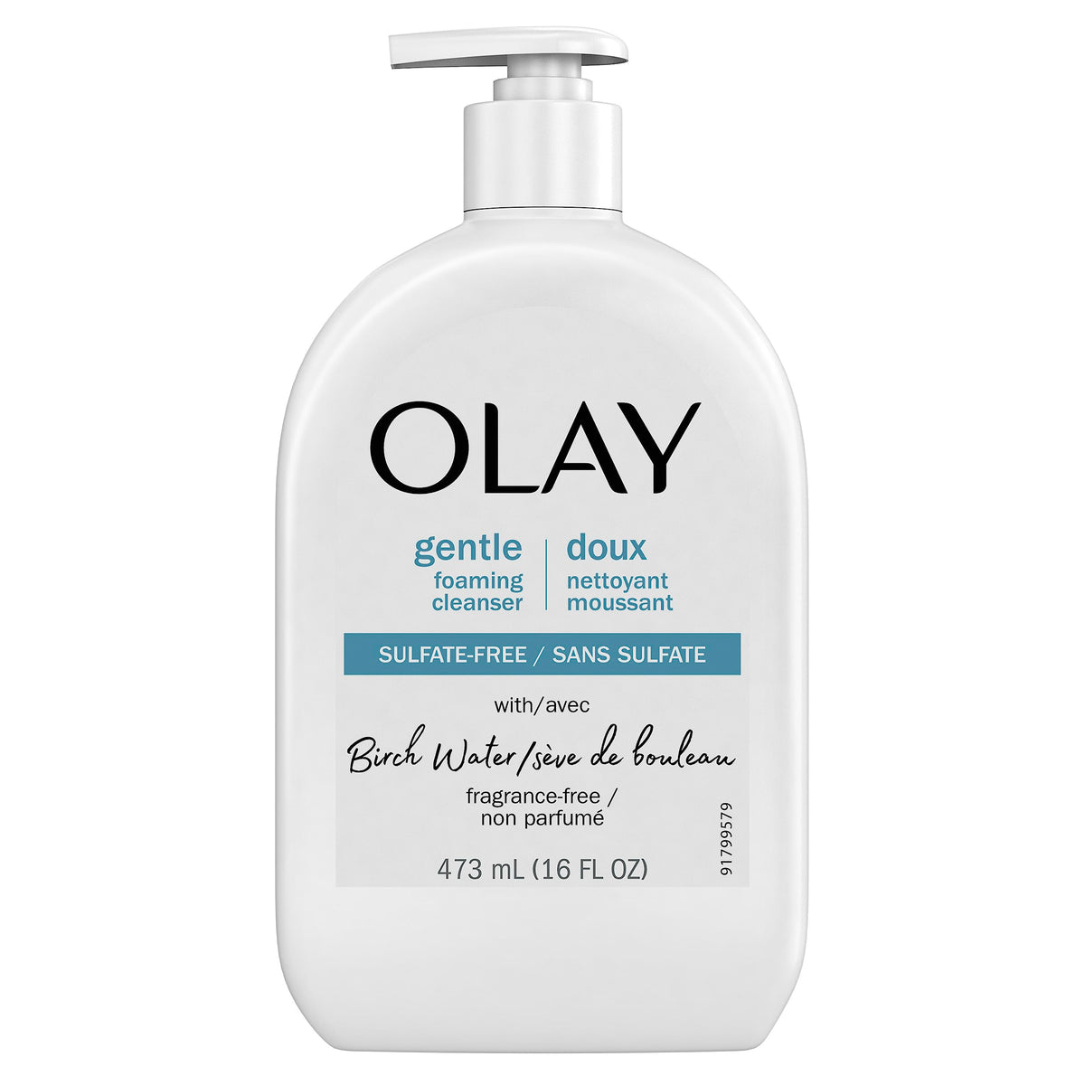 Olay Gentle Foaming Face Wash, Birch Water, Fragrance-Free, 16 Oz – Hydrating Cleanser