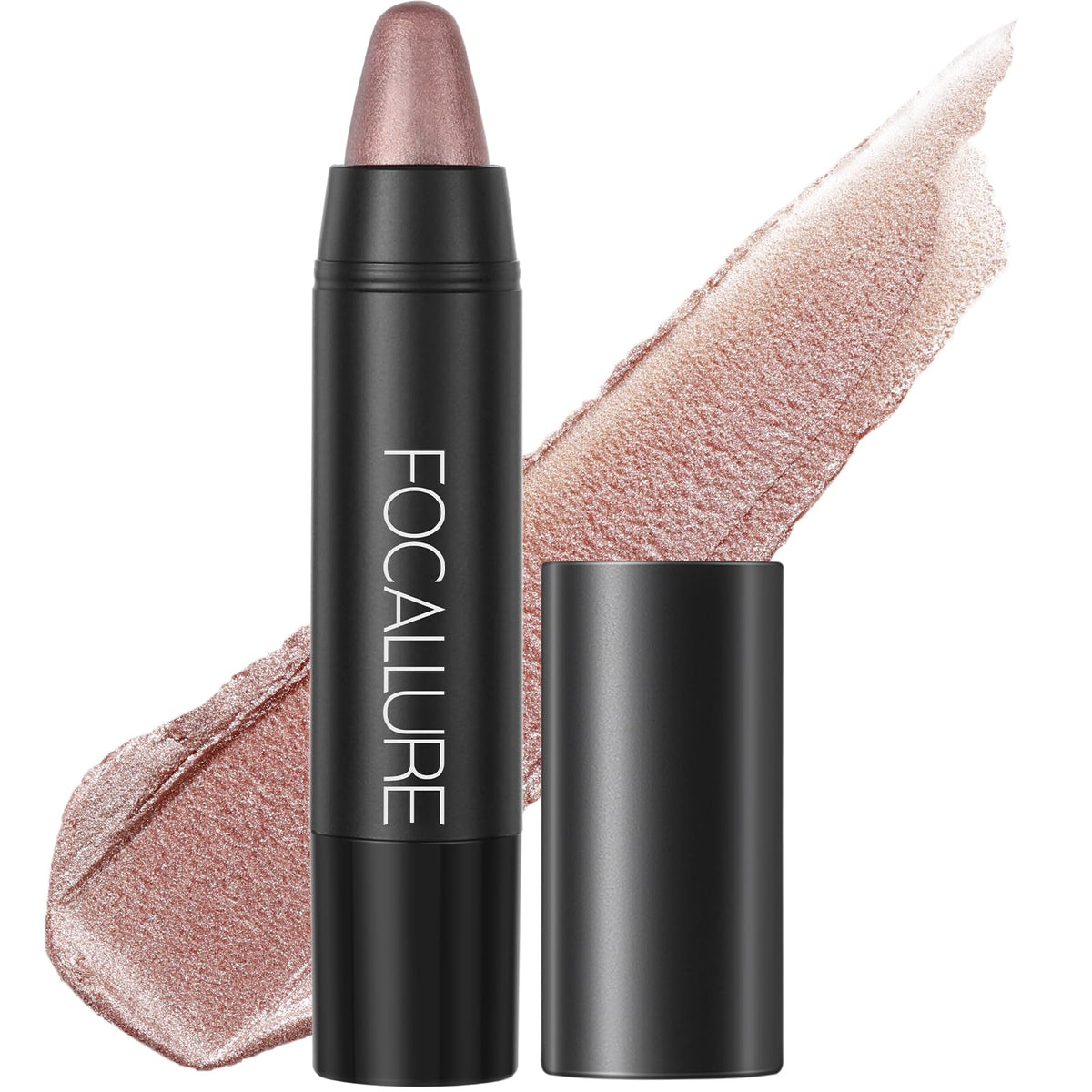 Focallure Ultra Chic Metallic Lipstick - Long Lasting, Rich Vitamin E, #27 Champagne, Lightweight Color