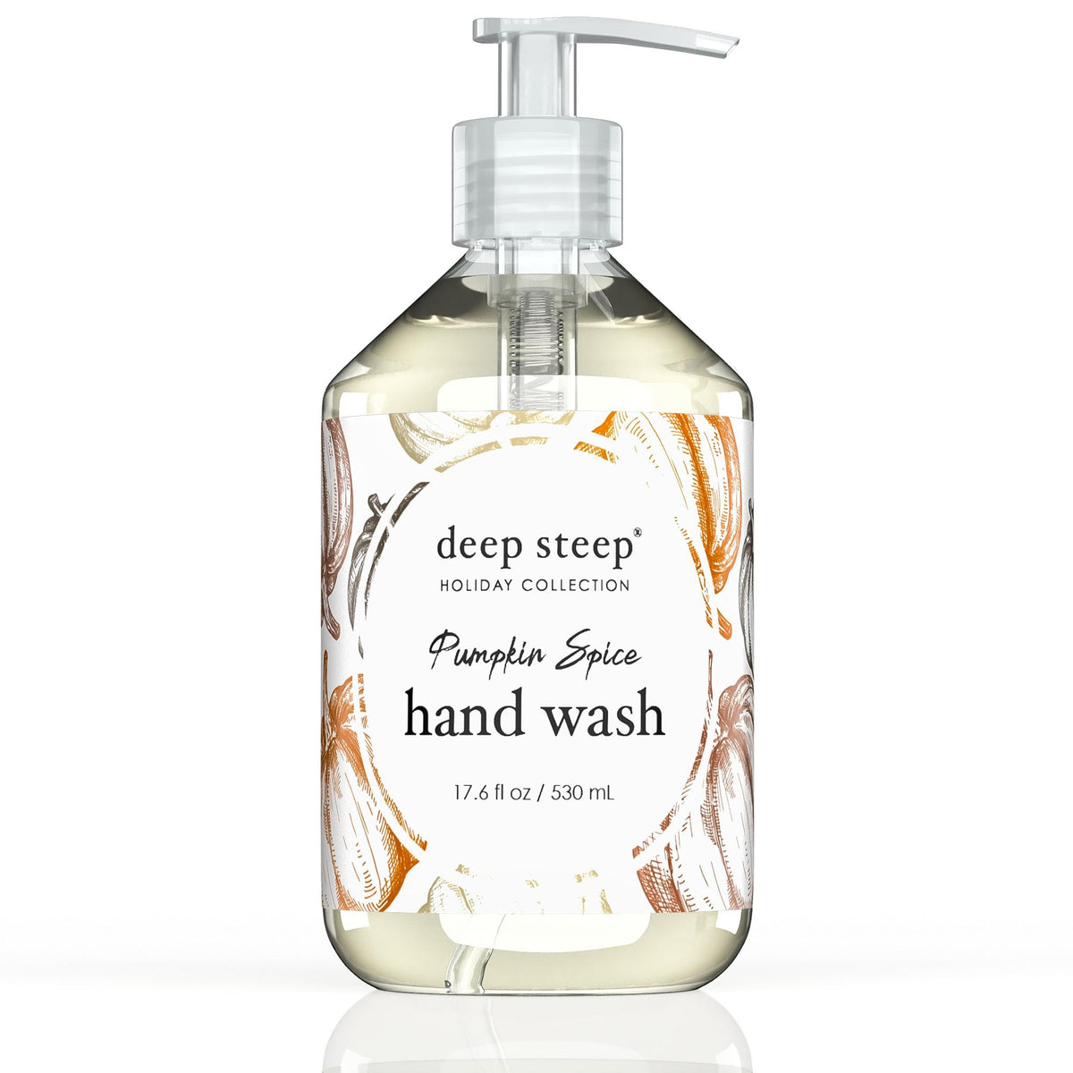 Deep Steep Pumpkin Spice Liquid Hand Wash - 17.6 Fl Oz - Nourishing & Refreshing