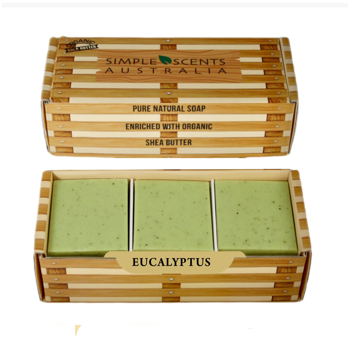 Simple Scents Australia Eucalyptus Scented Soap Bars - 6 Pack, 3.5Oz Moisturizing Shea Butter